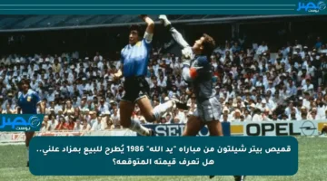 قميص بيتر شيلتون من مباراة “يد الله” 1986 يُطرح للبيع بمزاد علني.. هل تعرف قيمته المتوقعة؟